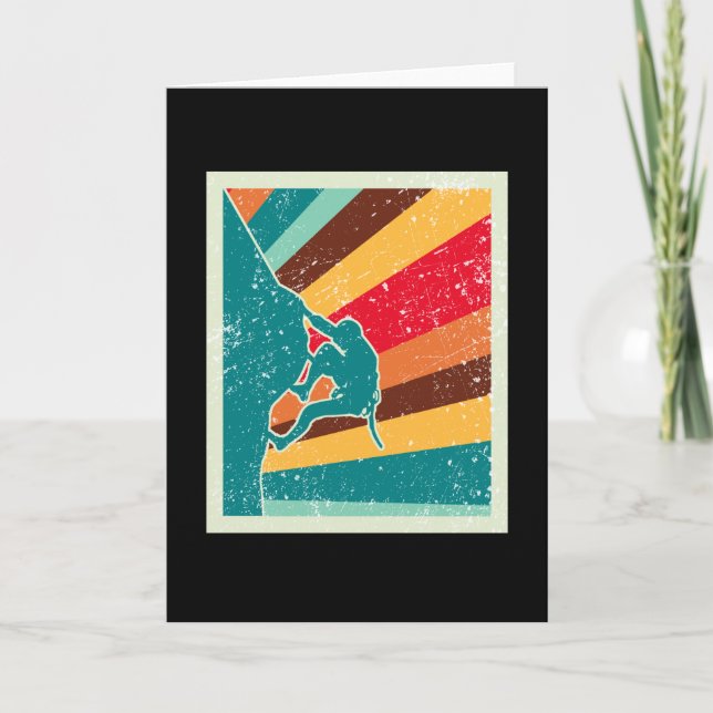 Carte Rock Escalade Retro Vintage (Devant)
