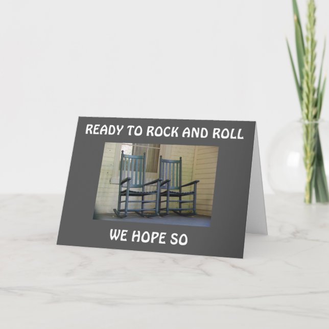 CARTE ROCK ET ROLL SUR VOTRE ANNIVERSAIRE "CARTE GROUPE" (Devant)