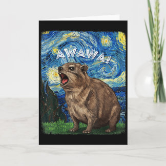 Carte Rock Hyrax Awawa Funny Groundhog Starry Night Van 