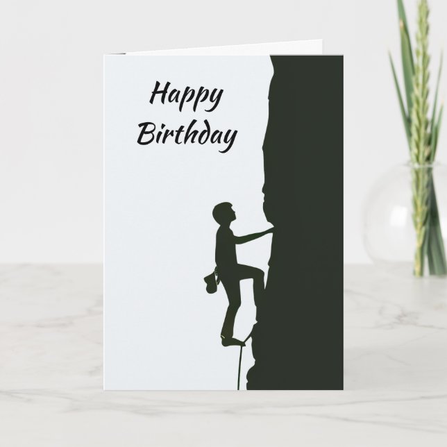 Carte Rock, Mountain Climbing Climber Birthday  (Devant)