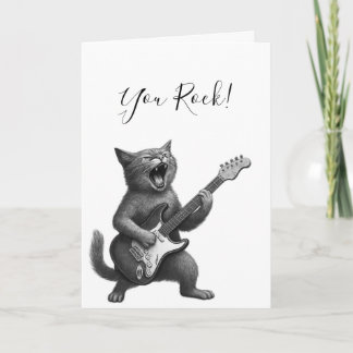 Carte Rocker Cat Card