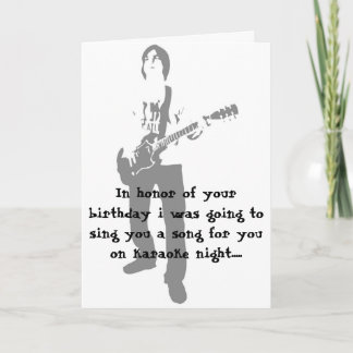 Carte rocker, En l'honneur de ton anniversaire, j'allais