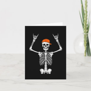 Carte Rocker Skeleton Casquette Skin Cool Halloween Punk