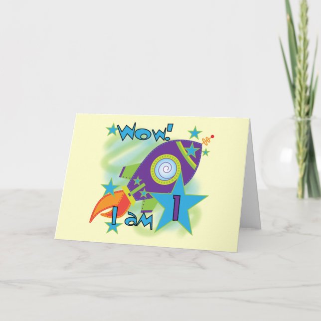 Carte Rocket Ship 1er Anniversaire Tshirts et cadeaux (Devant)