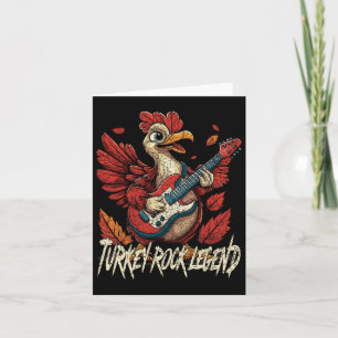 Carte Rockin' Turkey - Fun Musical Thanksgiving Guitar R