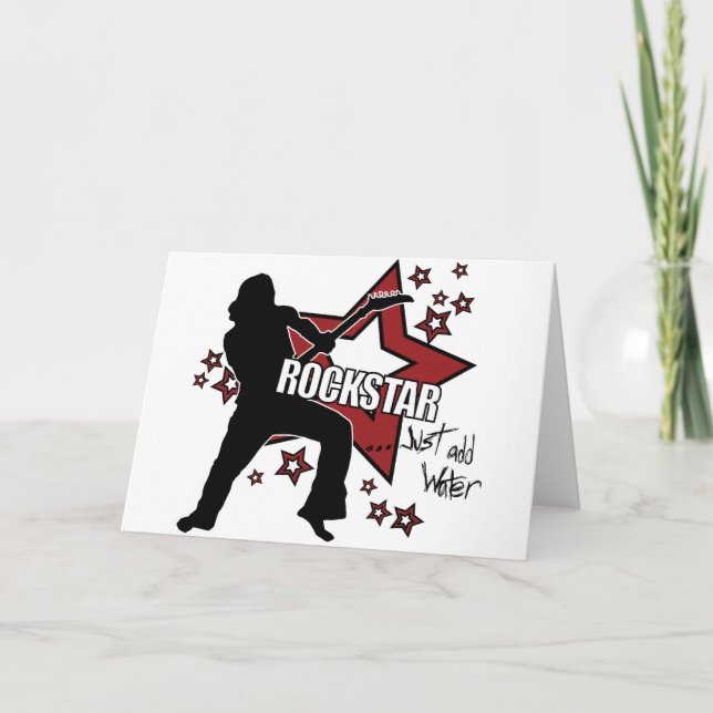 Carte Rockstar : juste ajouter de l'eau (Devant)