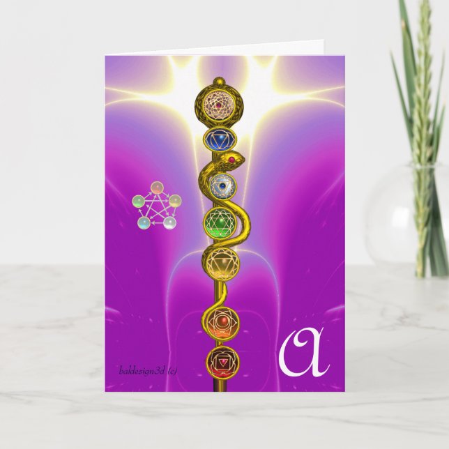 CARTE RODE D'ASCLEPIUS 7 CHAKRAS, YOGA, ÉNERGIE SPIRITUE (Devant)