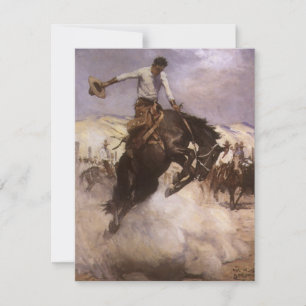 Carte Rodeo Cowboy vintage, Breezy Riding par WHD Koerne