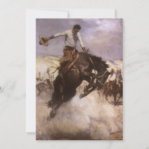 Carte Rodeo Cowboy vintage, Breezy Riding par WHD Koerne