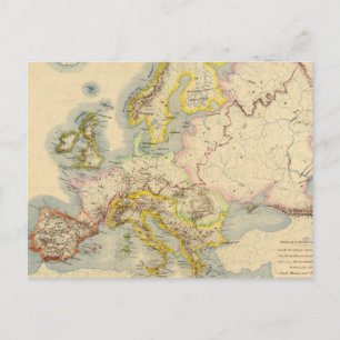 Carte rographique de l'Europe