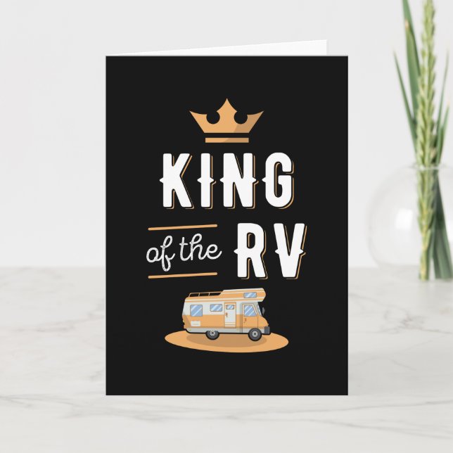 Carte Roi du cadeau de motorhome pour la fête des pères  (Devant)