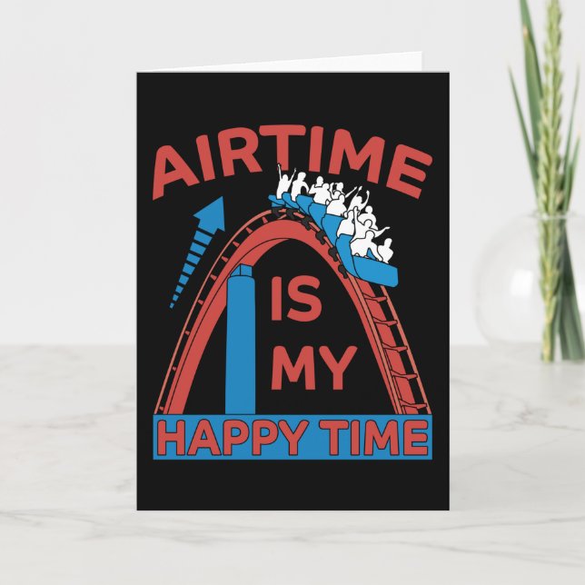 Carte Roller Coaster Funny Amusement Park Gift (Devant)