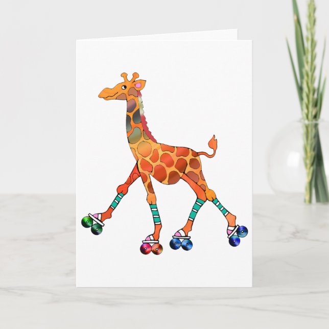 Carte Roller Sking Giraffe (Devant)