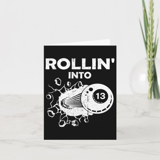 Carte Rollin In 13 Billiards 13e Anniversaire Flaming Bi (Devant)