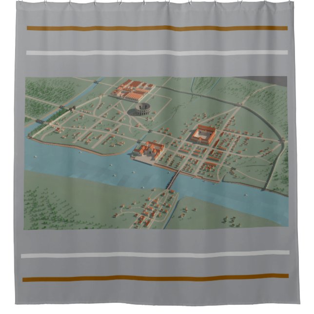 Carte romaine du rideau de douche de Londres (Devant)