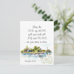 Carte Romains 15:13 Dieu de l'Espoir Bible Chrétienne Ca