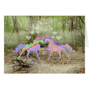 Carte Romance avec une Forêt Magique