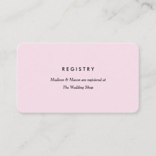 Carte Romance chic d'enregistrement de  