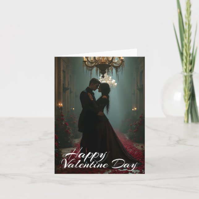 Carte Romance dans la salle Rose pour la Saint Valentin (Devant)