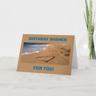CARTE ROMANCE ET LA PLAGE AU COEUR DE VOTRE ANNIVERSAIRE