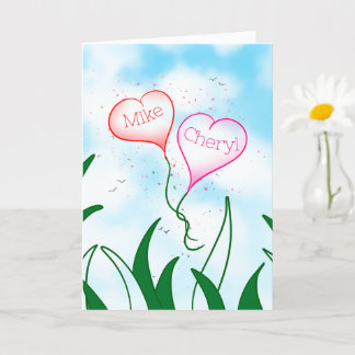 Carte Romantic Custom Names Valentine to Husband or Wife