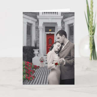 Carte Romantic Embrace Anniversary Greeting Card