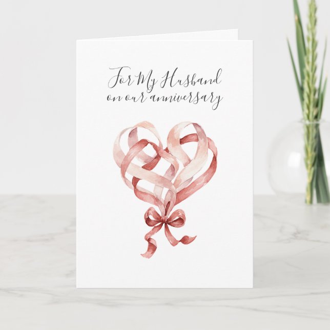 Carte Romantic I Love You Anniversary Pink Red Heart  (Devant)