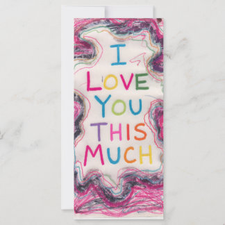 Carte Romantic I Love You This Much Greeting Card