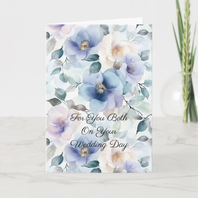 Carte Romantic Pretty Lavender Flowers Love Wedding   (Devant)