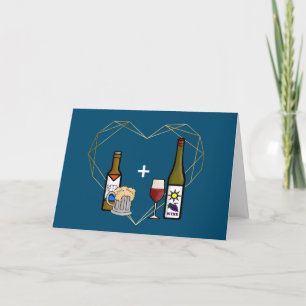 Carte romantique bière/vin