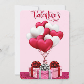 Carte romantique de Saint-Valentin avec Ballons de