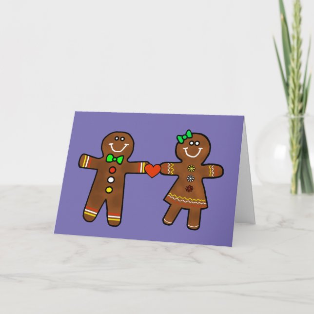 Carte romantique pour couple âmes sœurs au pain d' (Devant)