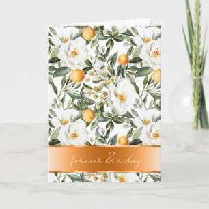 Carte Romantique sicilien été Oranges florales Mariage