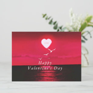 Carte Romantique Sunset Love Valentine's Day Card