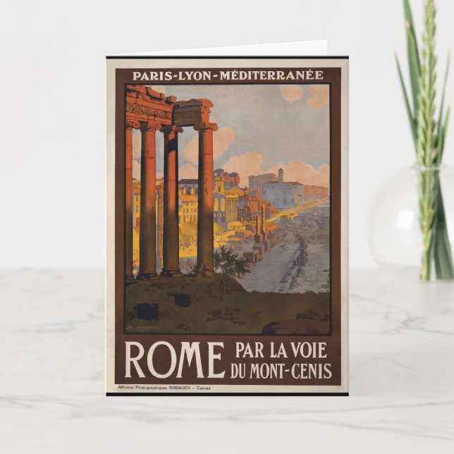Carte Rome par le Mont-Cenis (Devant)