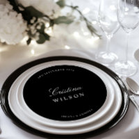Carte ronde minimaliste Mariage invité Place & Men