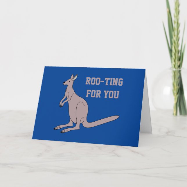 Carte Roo-ting pour vous mignon Aussie Funny Kangaroo Pu (Devant)