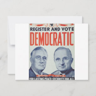 Carte Roosevelt 1940 - Truman