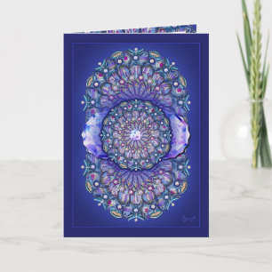 Carte Rosace bleue