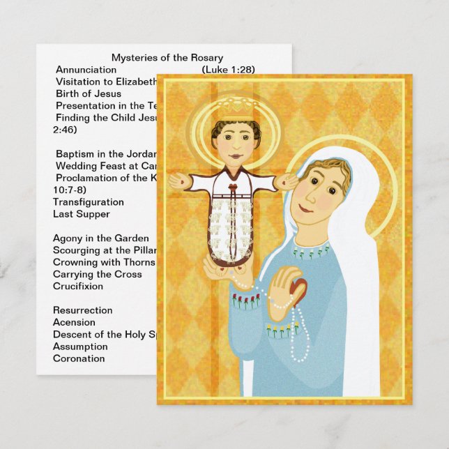 Carte Rosary Flat (Devant / Derrière)