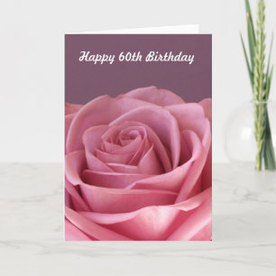 Carte rose 60e anniversaire