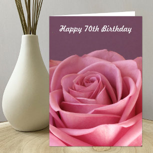 Carte rose 70e anniversaire