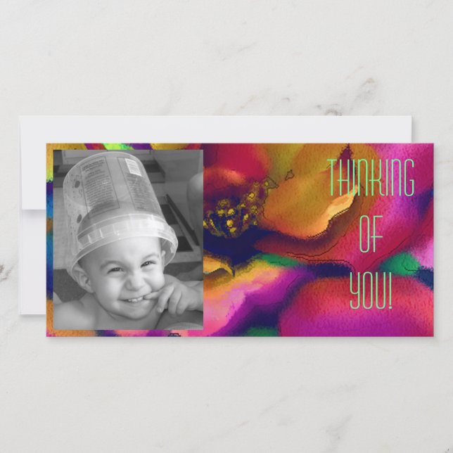 Carte Rose arc-en-ciel (Devant)