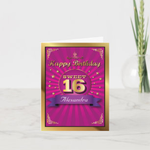Carte Rose Big Bash Sweet 16