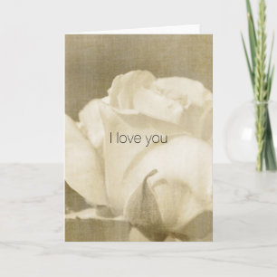 Carte Rose blanc