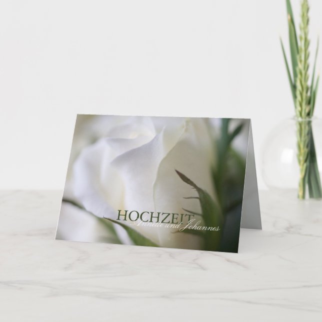 Carte Rose blanche (Devant)