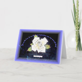 Carte Rose blanche pour anniversaire/anniversaire