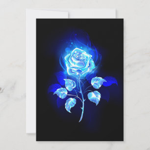 Carte Rose bleu brûlant