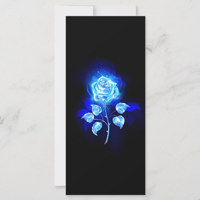 Carte Rose bleu brûlant (Devant)