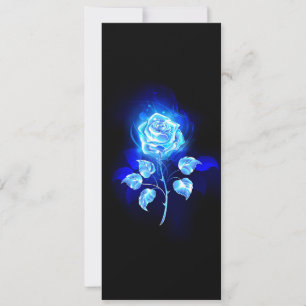 Carte Rose bleu brûlant